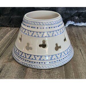 Disney Mickey Mouse Ceramic Candle Topper Holder Gourmet Mickey Blue White